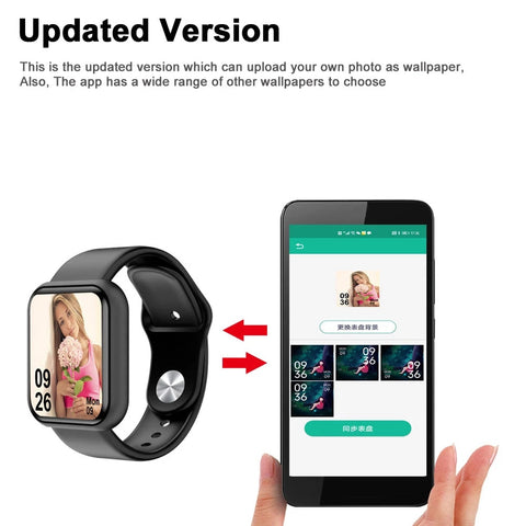 Smartwatch Y68/D20 Relógio Inteligente Android/iOs Branco